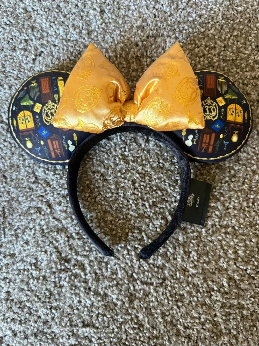 Disney Minnie Ears Headband with Gold Bow
